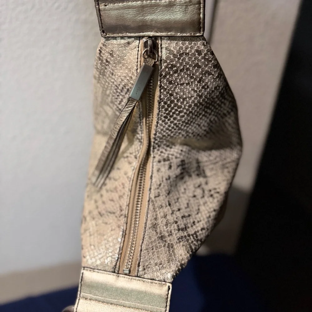 Kenneth Cole Snake Print Leather Mini Satchel Evening Bag HTF Rare BNNU Vintage - Picture 5 of 10